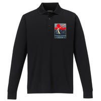 Strange Women Lying In Ponds Distributing Swords Performance Long Sleeve Polo