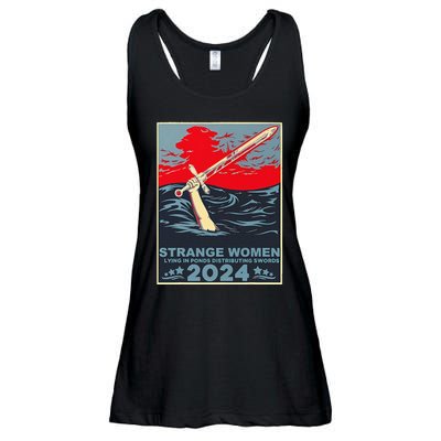 Strange Women Lying In Ponds Distributing Swords Ladies Essential Flowy Tank