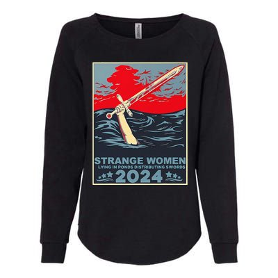 Strange Women Lying In Ponds Distributing Swords Womens California Wash Sweatshirt