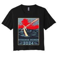 Strange Women Lying In Ponds Distributing Swords Women's Crop Top Tee