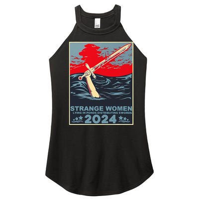 Strange Women Lying In Ponds Distributing Swords Women's Perfect Tri Rocker Tank