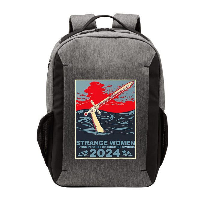 Strange Women Lying In Ponds Distributing Swords Vector Backpack