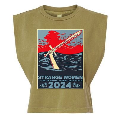 Strange Women Lying In Ponds Distributing Swords Garment-Dyed Women's Muscle Tee