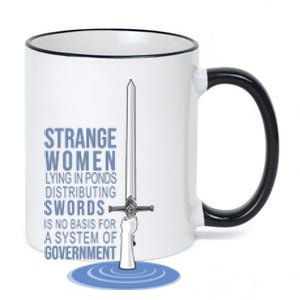 Strange Women Lying In Ponds Distributing Swords 11oz Black Color Changing Mug