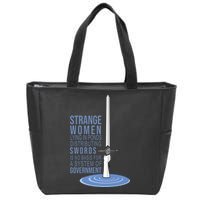 Strange Women Lying In Ponds Distributing Swords Zip Tote Bag