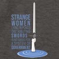 Strange Women Lying In Ponds Distributing Swords Vector Backpack