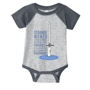 Strange Women Lying In Ponds Distributing Swords Infant Baby Jersey Bodysuit