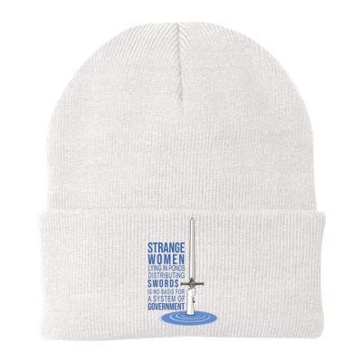 Strange Women Lying In Ponds Distributing Swords Knit Cap Winter Beanie