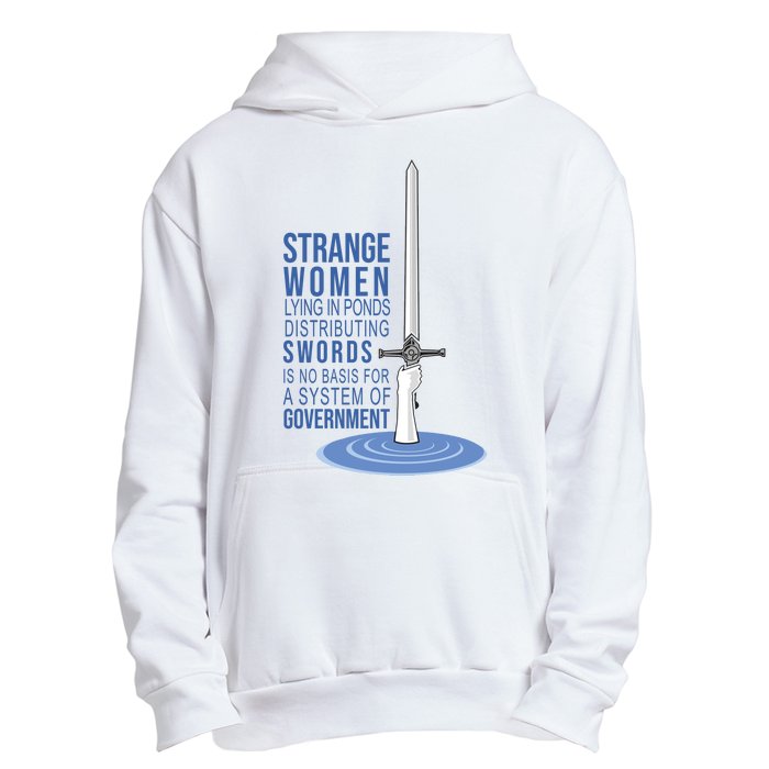 Strange Women Lying In Ponds Distributing Swords Urban Pullover Hoodie