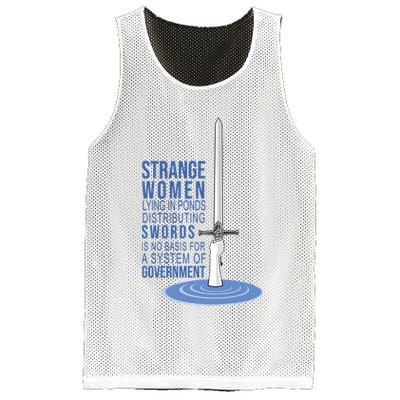 Strange Women Lying In Ponds Distributing Swords Mesh Reversible Basketball Jersey Tank