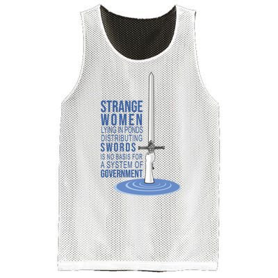 Strange Women Lying In Ponds Distributing Swords Mesh Reversible Basketball Jersey Tank