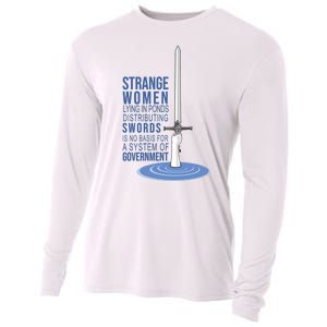 Strange Women Lying In Ponds Distributing Swords Cooling Performance Long Sleeve Crew