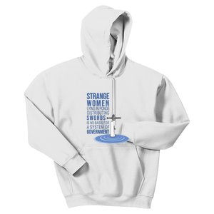 Strange Women Lying In Ponds Distributing Swords Kids Hoodie