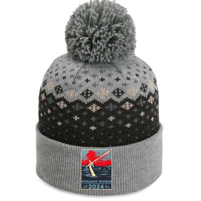 Strange Women Lying In Ponds Distributing Swords Design The Baniff Cuffed Pom Beanie