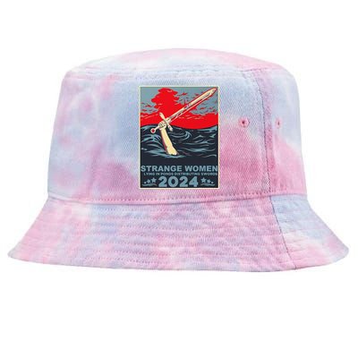 Strange Women Lying In Ponds Distributing Swords Design Tie-Dyed Bucket Hat