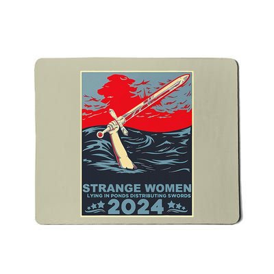 Strange Women Lying In Ponds Distributing Swords Design Mousepad