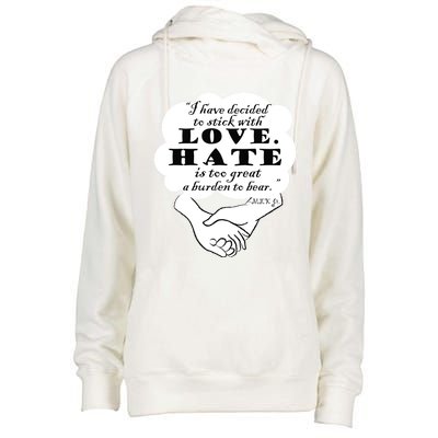 Stick With Love Quote Martin Luther King Jr Day Gift Womens Funnel Neck Pullover Hood