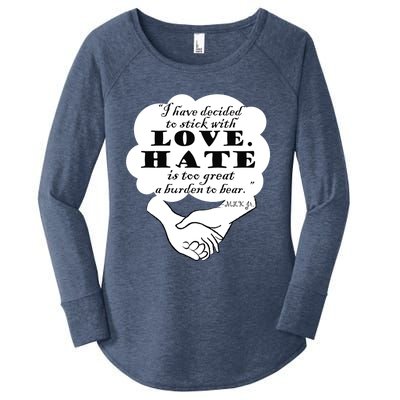 Stick With Love Quote Martin Luther King Jr Day Gift Women's Perfect Tri Tunic Long Sleeve Shirt