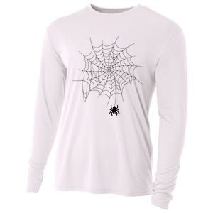 Spider Web Lazy Diy Halloween Costume Spooky Insect Cooling Performance Long Sleeve Crew