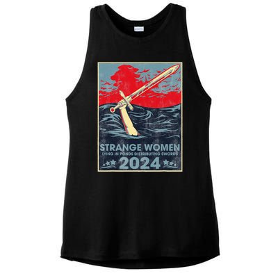 Strange Women Lying In Ponds Distributing Swords 2024 Ladies PosiCharge Tri-Blend Wicking Tank