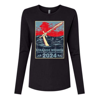 Strange Women Lying In Ponds Distributing Swords 2024 Womens Cotton Relaxed Long Sleeve T-Shirt