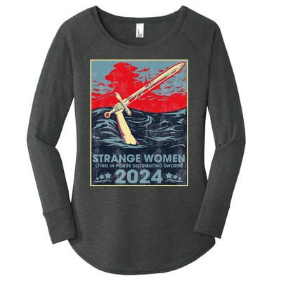 Strange Women Lying In Ponds Distributing Swords 2024 Women's Perfect Tri Tunic Long Sleeve Shirt