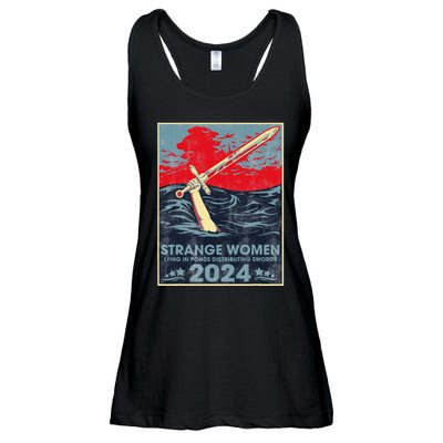 Strange Women Lying In Ponds Distributing Swords 2024 Ladies Essential Flowy Tank