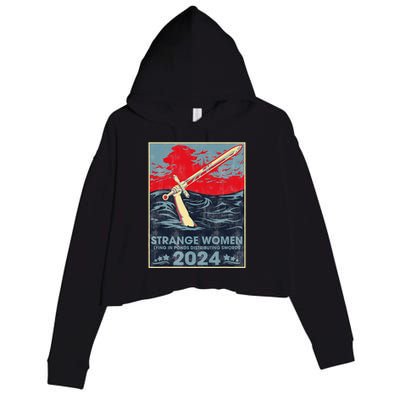 Strange Women Lying In Ponds Distributing Swords 2024 Crop Fleece Hoodie