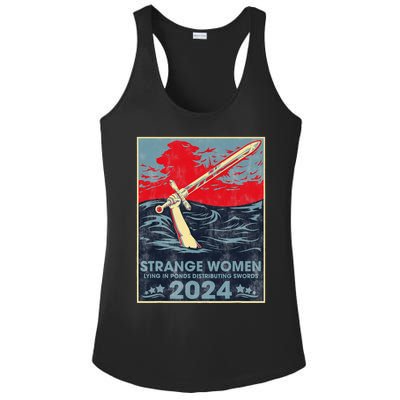 Strange Women Lying In Ponds Distributing Swords 2024 Ladies PosiCharge Competitor Racerback Tank