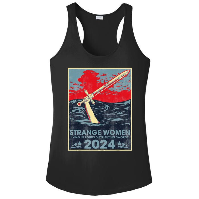 Strange Women Lying In Ponds Distributing Swords 2024 Ladies PosiCharge Competitor Racerback Tank