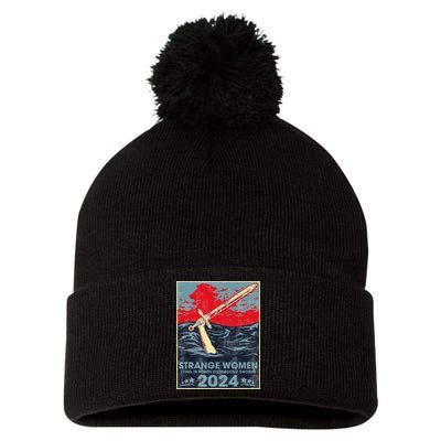 Strange Women Lying In Ponds Distributing Swords 2024 Pom Pom 12in Knit Beanie