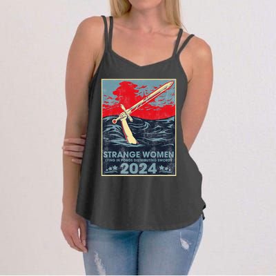 Strange Women Lying In Ponds Distributing Swords 2024 Women's Strappy Tank