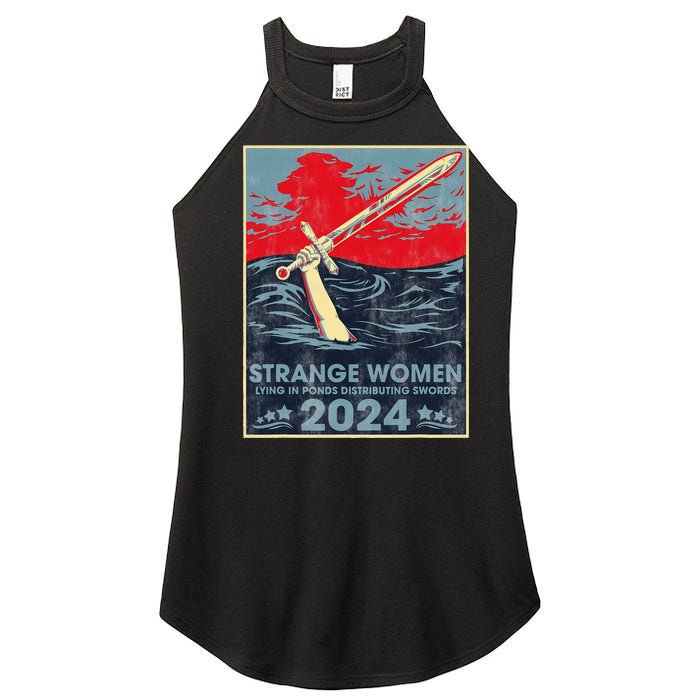 Strange Women Lying In Ponds Distributing Swords 2024 Women's Perfect Tri Rocker Tank