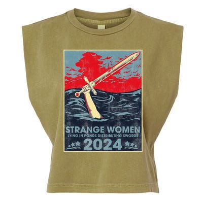 Strange Women Lying In Ponds Distributing Swords 2024 Garment-Dyed Women's Muscle Tee