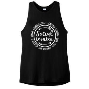 Social Worker Life Social Work Appreciation Ladies PosiCharge Tri-Blend Wicking Tank