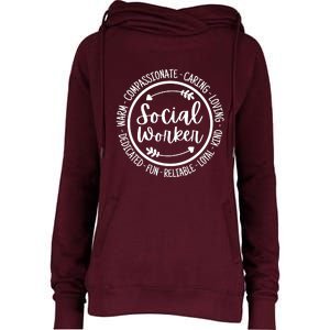 Social Worker Life Social Work Appreciation Womens Funnel Neck Pullover Hood