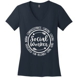 Social Worker Life Social Work Appreciation Women's V-Neck T-Shirt