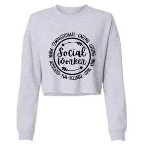 Social Worker Life Social Work Appreciation Cropped Pullover Crew