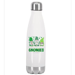 Shenanigans With My Gnomies ER Nurse St Patricks Day Gnome Stainless Steel Insulated Water Bottle