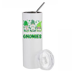 Shenanigans With My Gnomies ER Nurse St Patricks Day Gnome Stainless Steel Tumbler