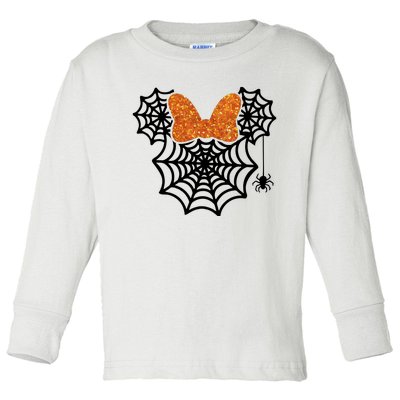 Spider Web Mouse Halloween Costume Cute Toddler Long Sleeve Shirt