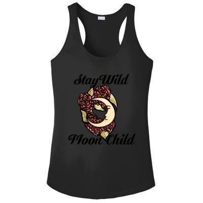 Stay Wild Moon Flower Full Moon Art Moon Witch Gift Ladies PosiCharge Competitor Racerback Tank