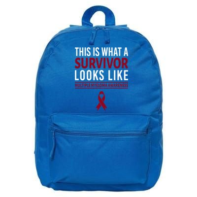 Survivor Warrior Multiple Myeloma Awareness Burgundy Ribbon Gift 16 in Basic Backpack