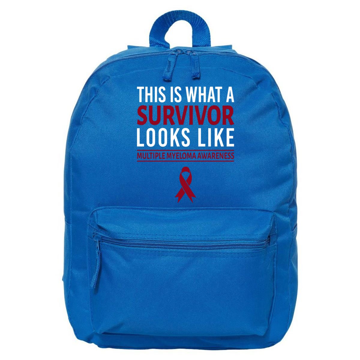 Survivor Warrior Multiple Myeloma Awareness Burgundy Ribbon Gift 16 in Basic Backpack