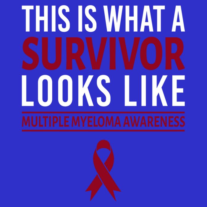 Survivor Warrior Multiple Myeloma Awareness Burgundy Ribbon Gift Zip Tote Bag