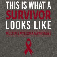 Survivor Warrior Multiple Myeloma Awareness Burgundy Ribbon Gift Cotton Canvas Backpack
