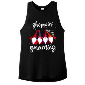 Shopping With My Gnomies Cute Xmas Gnomes Lover Christmas Ladies PosiCharge Tri-Blend Wicking Tank