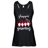 Shopping With My Gnomies Cute Xmas Gnomes Lover Christmas Ladies Essential Flowy Tank