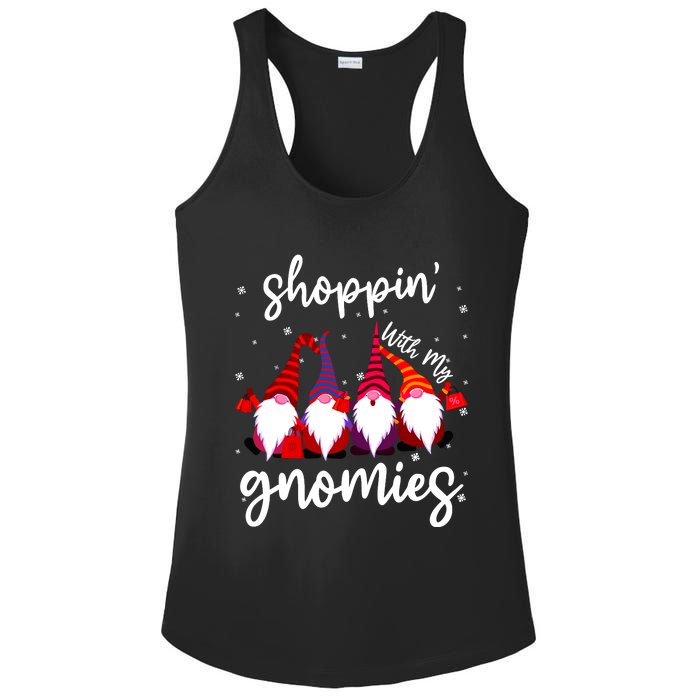 Shopping With My Gnomies Cute Xmas Gnomes Lover Christmas Ladies PosiCharge Competitor Racerback Tank