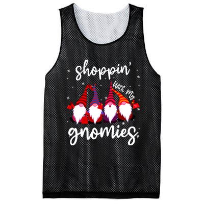 Shopping With My Gnomies Cute Xmas Gnomes Lover Christmas Mesh Reversible Basketball Jersey Tank